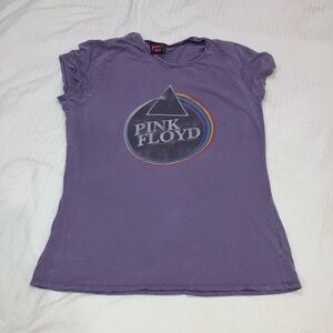 Pink Floyd dark Lavender Tee women’s size medium - 100% cotton - with FLAWS